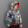 KINDER HOODIE (ALEX) - SUPERHERO M. 7 - Nähset (158/164)