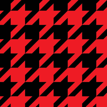 BLACK HOUNDSTOOTH (big) / red