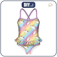 Girl's swimsuit - UNICORNS pat.1