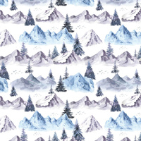 BERGE M.2 (GEMALTER WALD) - Wasserabweisende Webware