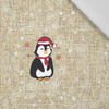PINGUIN NIKOLAUS - Baumwoll Webware Panel / Größe nach Wahl
