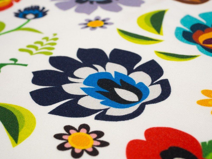 FOLK ŁOWICKI / biały - Jersey wiskozowy WE210