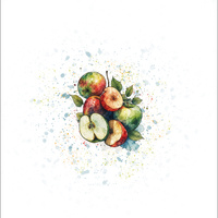 TUTTI FRUTTI APPLES - PANEL (60cm x 50cm)