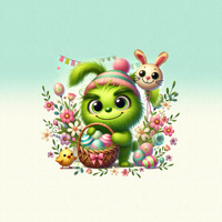 FUNNY EASTER WZ. 2 - panel (60cm x 50cm) SINGLE JERSEY