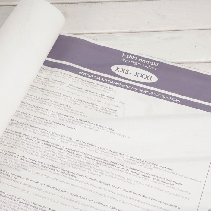 T-SHIRT DAMSKI - WYKRÓJ PAPIEROWY