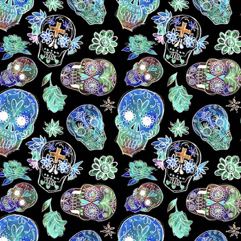 NEON TOTENKÖPFE Ms. 1 (DIA DE LOS MUERTOS) - Hydrophober angerauter Wintersweat