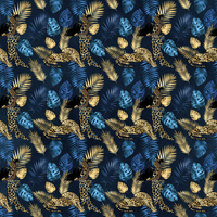 GOLD LEOPARD- Welur tapicerski