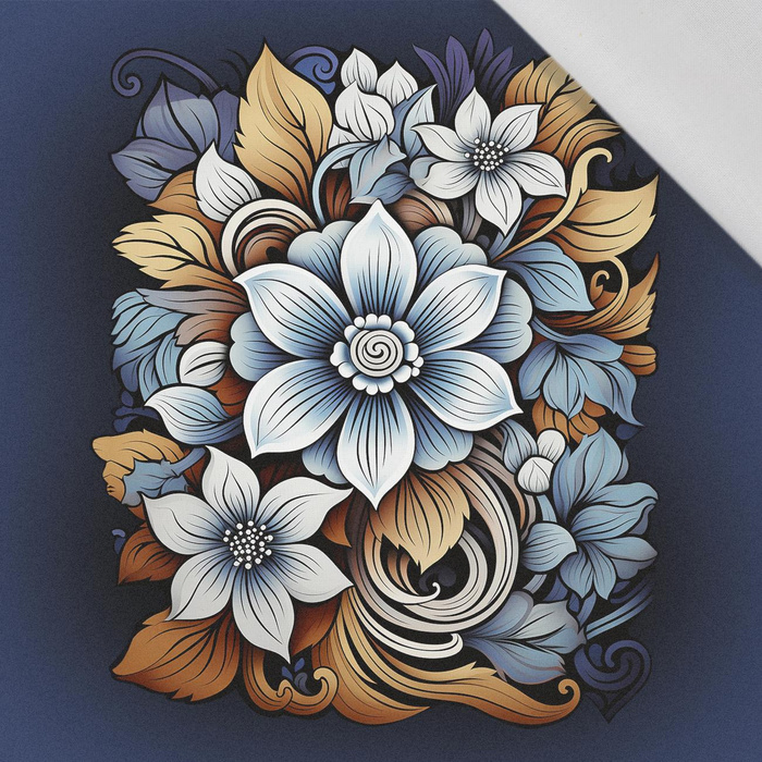 BOUQUET OF FLOWERS WZ.2 - Paneel (75cm x 80cm)  Baumwoll Webware