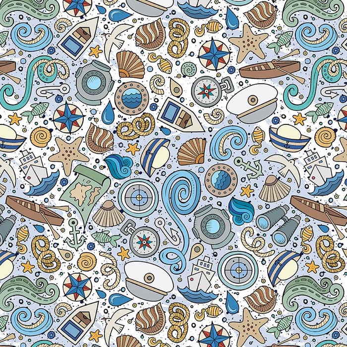 IN THE SEA / white - Upholstery velour