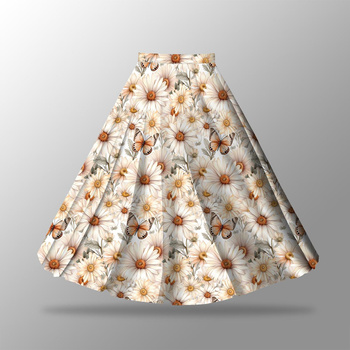Skirt panel "MAXI"/ Butterfly & flowers wz.4