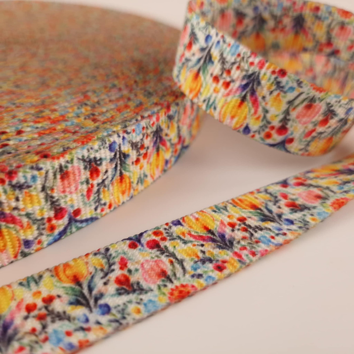 Webbing Tape with Print 25mm - Folk Art wz.14