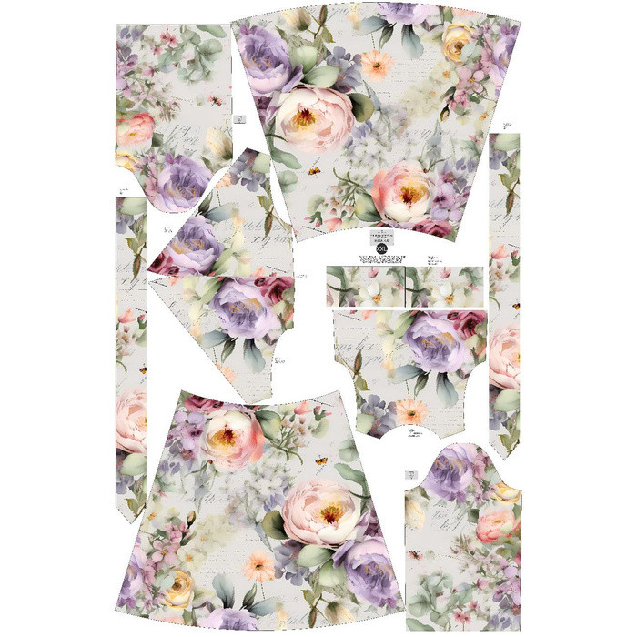 WRAP MIDI DRESS (BIANCA) - VINTAGE FLOWERS - sewing set L