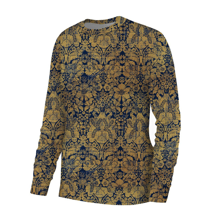 BLUZA DAMSKA (HANA) BASIC - MAGICZNE DAMASCO wz. 1 (MAGICZNA SZKOŁA) / złoty - zestaw do uszycia