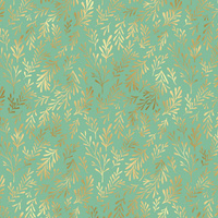 GOLDENE CORALE (GOLDENER OZEAN) / minze - Baumwoll Webware