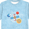 KID’S T-SHIRT (104/110) - SATELLITE (SPACE EXPEDITION) / ACID WASH LIGHT BLUE - single jersey