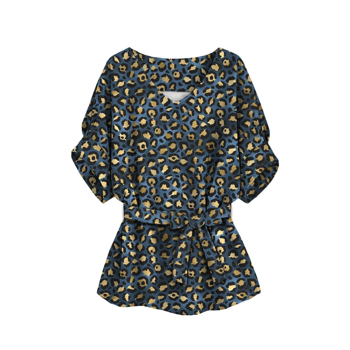 KIMONO BLUSE - LEOPARD / SPRENKEL M. 3 - Nähset 