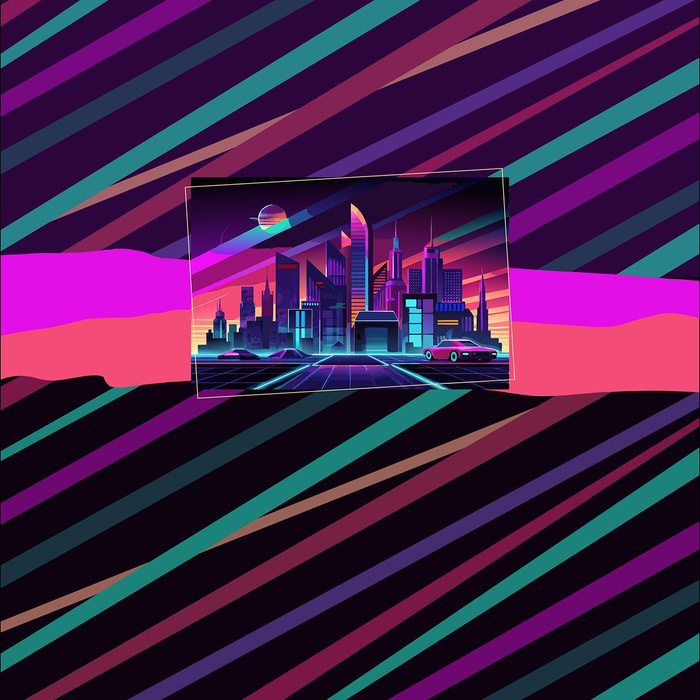 NEON GALAXY WZ.7 - panel (60cm x 50cm) Waterproof woven fabric