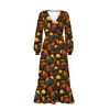 AUTUMN FLOWERS WZ.19- Slub Weave