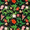 MINI ROSEN UND BLÄTTER (PARADIESGARTEN) - Nylonstoff PUMI