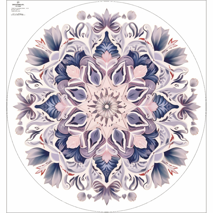 Duży panel na spódnicę z koła - KREPA - WATERCOLOR FLORAL WZ. 1
