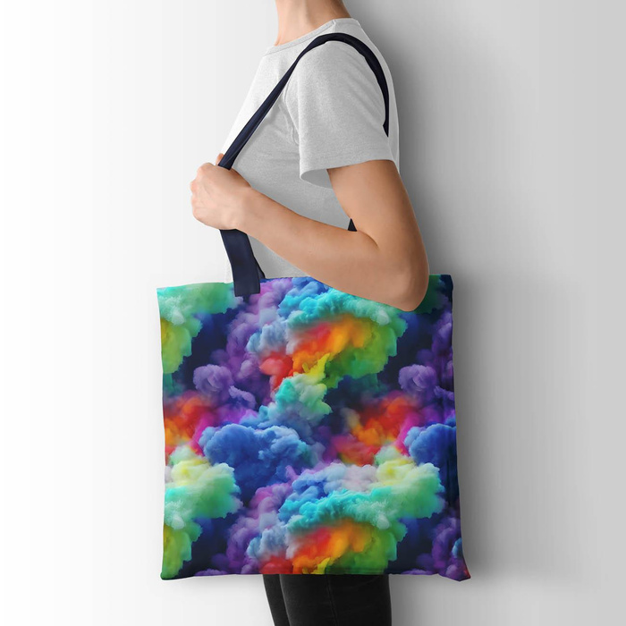 REGENBOGENWOLKEN - Leinen 100%