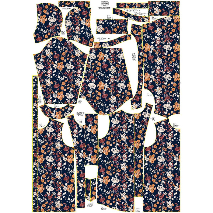 WOMEN'S PARKA (ANNA) - JAPANESE GARDEN pat. 2 (JAPAN) - softshell XXL