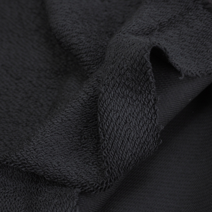 Diagonal-French Terry / HEAVY 700g - SCHWARZ