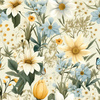 SPRING FLOWERS PAT. 3 - Woven Fabric for tablecloths