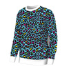 BLUZA DAMSKA (HANA) BASIC - NEONOWY LAMPART WZ. 3 - dzianina pętelkowa - S