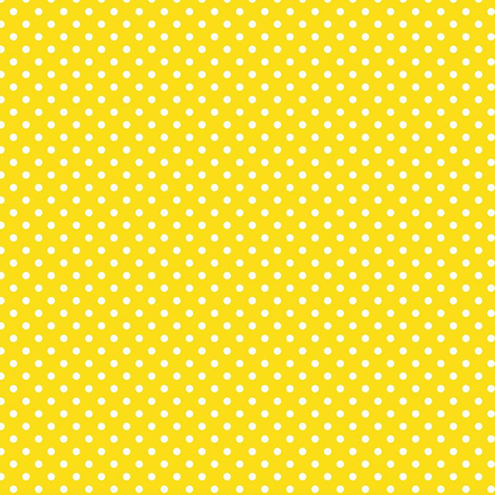 PUNKTE WEIß / gelb - Baumwoll Webware