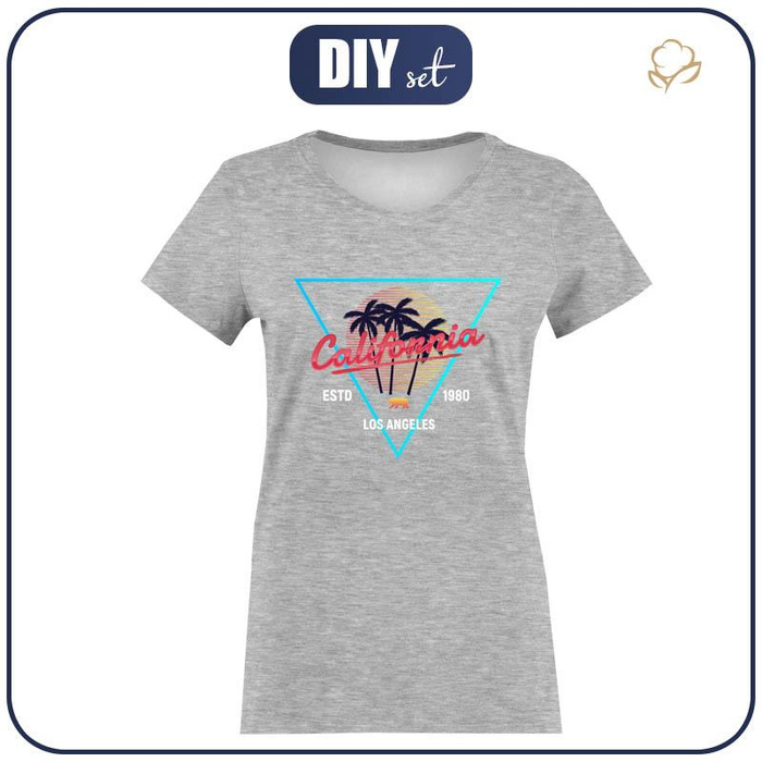 WOMEN’S T-SHIRT - CALIFORNIA no. 2 / melange light grey - single jersey L