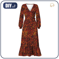 WICKELKLEID MIT RÜSCHEN "ABELLA" (XL)- ANIMAL SKIN ms.12 - Nähset