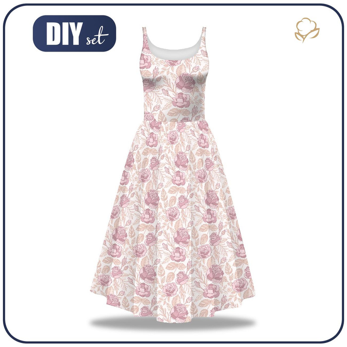 KLEID "ISABELLE" - ROSA ROSEN M. 4 - Nähset M