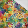 FLOWERS PAPAYA ORANGE WZ. 1 - schnelltrocknende Webware