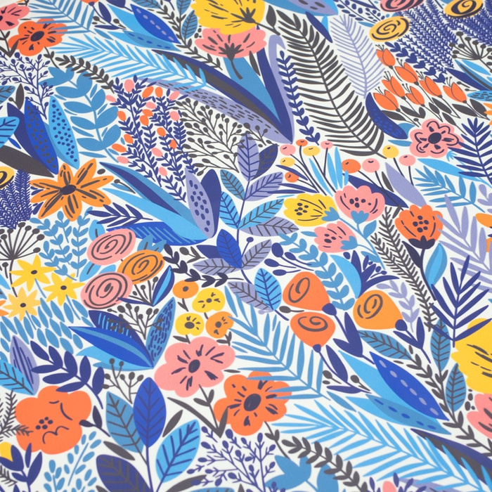 COLORFUL MEADOW - rain cloak fabric