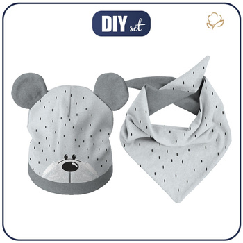 KID'S CAP AND SCARF (TEDDY) - TEDDY / gray 44-47