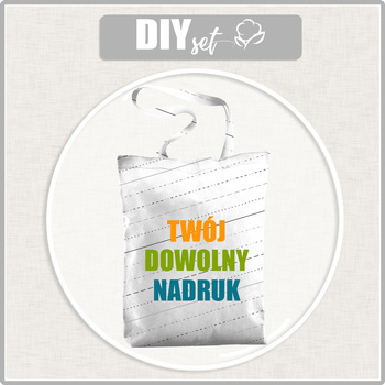 SHOPPER KABELKA - S VLASTNÍM POTISKEM - voděodolná tkanina - Sada šití