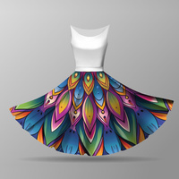 COLORFUL MANDALA PAT.3 - circle skirt panel