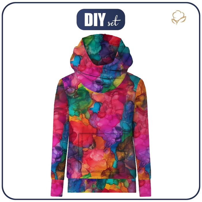 UNISEX HOODIE (HYDRA) - ALCOHOL INK PAT. 5 - sewing set (86/92)