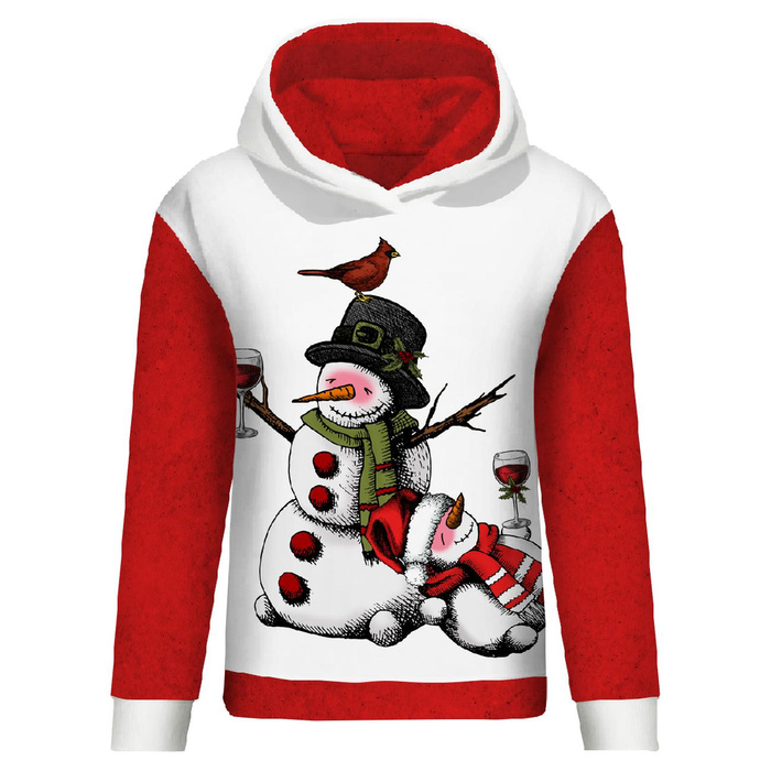 DÁMSKA MIKINA (POLA) CLASSIC S KAPUCÍ - TIPSY SNOWMEN - Sada šití XL