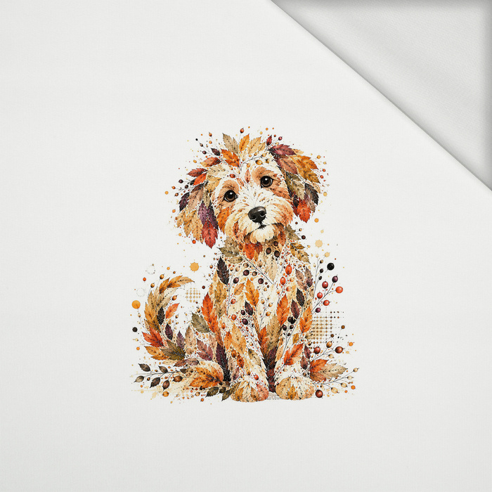 AUTUMN DOG - panel (60cm x 50cm) dzianina pętelkowa
