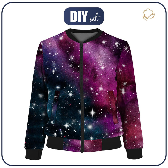 DAMEN BOMBERJACKE (KAMA) - AQUARELL GALAXIE MS. 8 - Nähset XXL