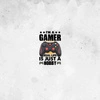 GAMER / biały - PANEL (60cm x 50cm) tkanina bawełniana