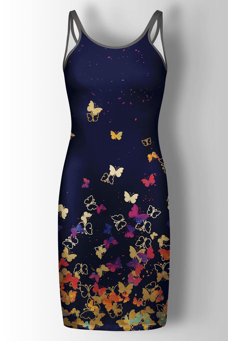 BUTTERFLIES / colorful - panel (120cm x 155cm) SINGLE JERSEY ITY