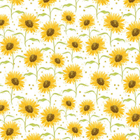 SUNFLOWERS PAT. 7 (CUTE BUNNIES) - Cotton woven fabric