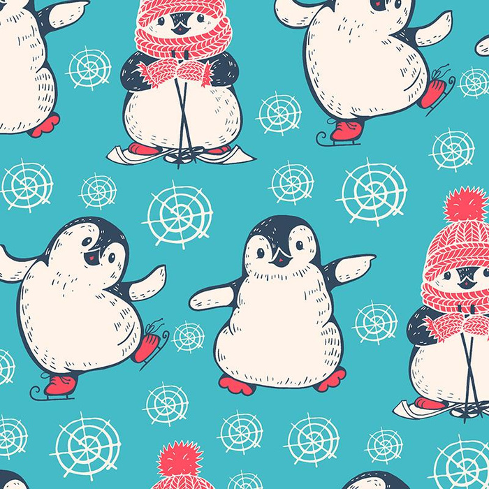 WINTER PENGUINS - single jersey