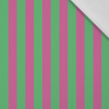 PINK-GREEN STRIPES - viscose woven fabric