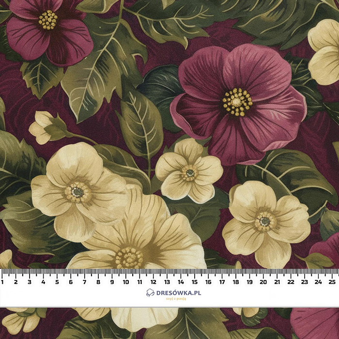 FLOWERS wz.59 - dresówka pętelkowa
