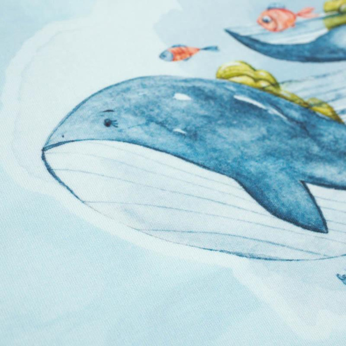WHALE AND LIGHTHOUSE pat.2 (MAGIC OCEAN) - PANORAMIC PANEL 60 cm