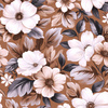FLOWERS WZ.6/ Mocha Mousse  - dresówka pętelkowa